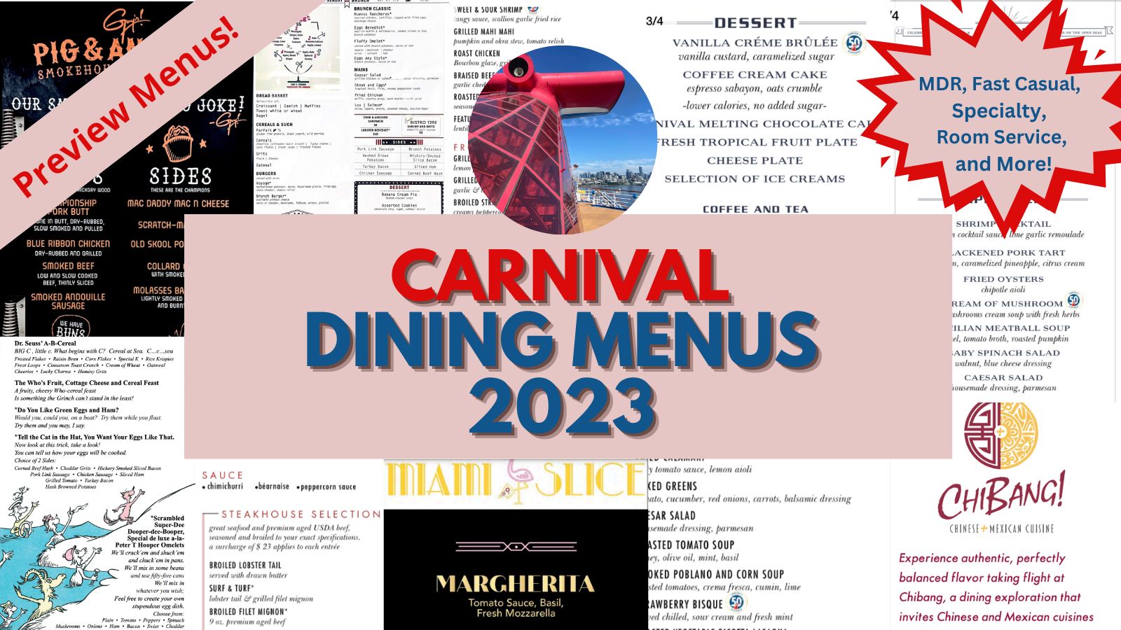 Carnival Menus 2023 · Prof. Cruise, Ship Tour, Cruise Vacation, Cruise