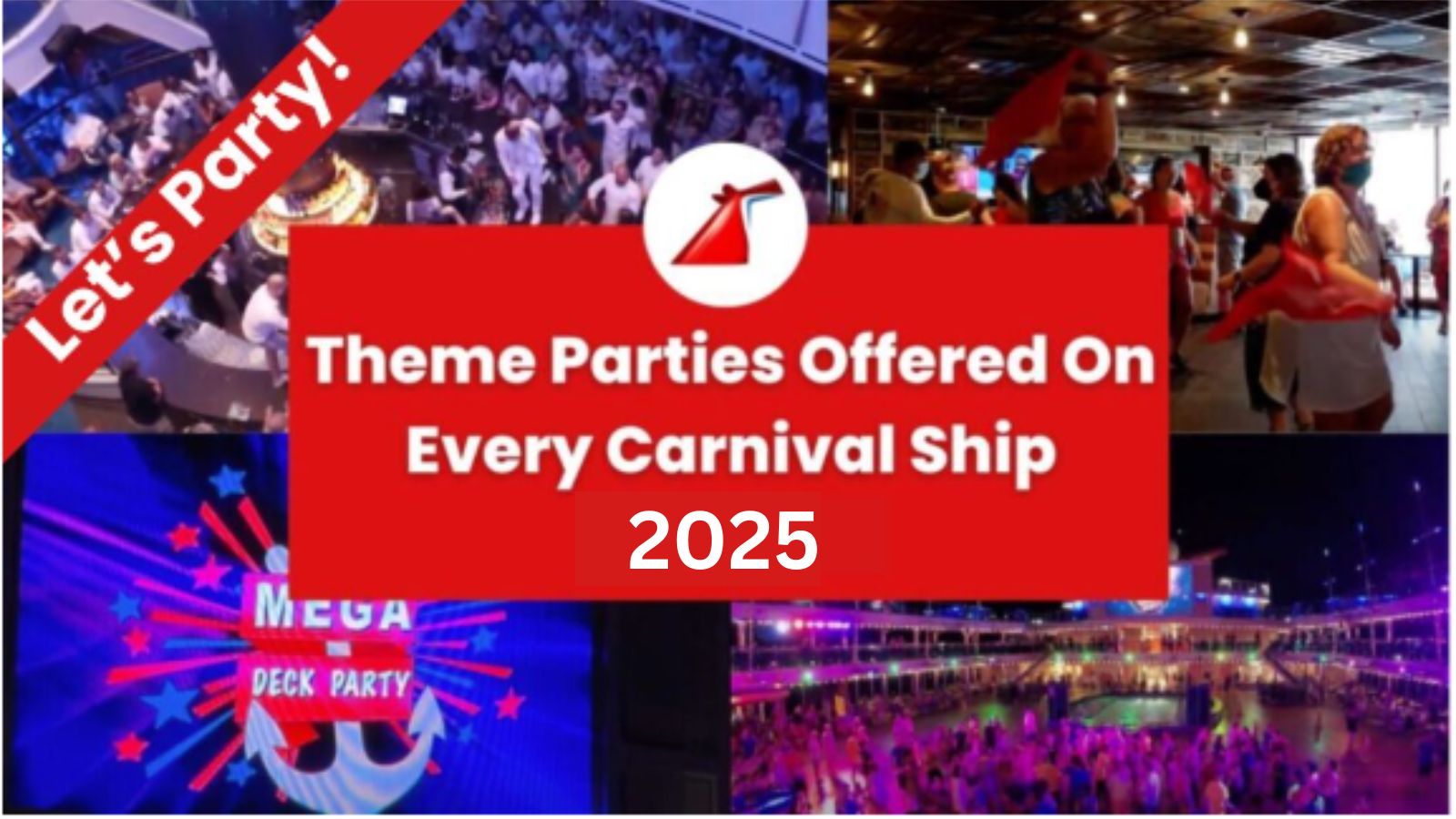 Carnival Theme Parties 2025 · Prof. Cruise, Ship Tour, Cruise Vacation, Cruise Travel, Cruise Menus