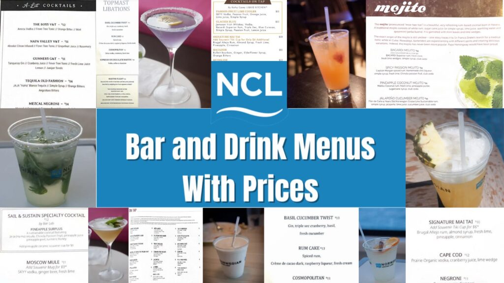 NCL Bar And Drink Menus With Prices · Prof. Cruise, Ship Tour, Cruise ...